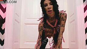 Anal Queen Gapes Ass With Monster Black Dildo