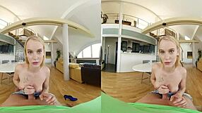 czech vr 373 shows mesmerizing blonde getting horny while riding your cock in lingerie