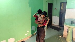 What starts as innocent college flirting escalates to wild double penetration with a massive cock