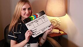 That naughty student decides to impress her teacher with some clever moves in class