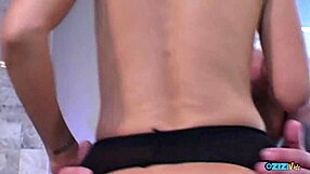 Curvy Brunette and Kinky Asian in Interracial Anal Threesome with Deepthroat