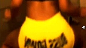 Whoa, check out this ebony chick in tight leggings – her big ass feels way softer than any water bed! 😏🍑