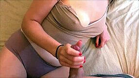 busty blonde with tanlines got my load all over her chest 😊