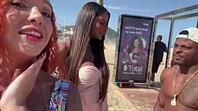 What Happens When 2 Trans Spot Me On The Beach And I Thrust Deep?