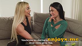 Two Naughty Lesbians Carla And Sapphire Play With Dildos And Pussies