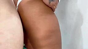 Stepfather Gives Brazilian Teen Standing Anal With Creampie