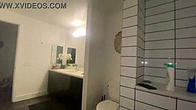 Steamy shower time with my teen 18+ roommate turned into some fun dorm action