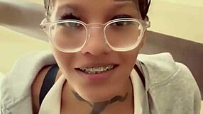 Hey, check out sexy slim teen latina jada slim in piss play and learning to handle a big one