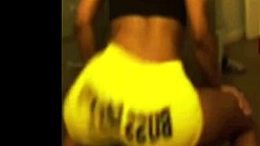 Whoa, check out this ebony chick in tight leggings – her big ass feels way softer than any water bed! 😏🍑