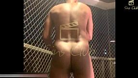 The cuckold husband decides to give his wife a big black cock lover for some blowjob and fucking action on the balcony while he listens from below