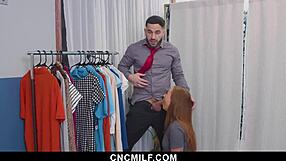 Bold assistant and client SUCK and FUCK the BOSS'S COCK in freeuse threesome hardcore