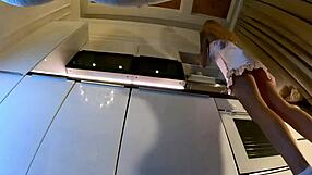 Hot Sexy Skinny Blonde Meets Her Lesbian Girlfriend for a Fake Porn Casting Interview in Changing Room Without Panties