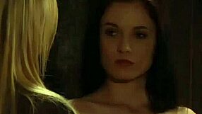 Tied Up Blonde Lesbian Slave With BIG TITS GROPED And Punished By Femdom Mistress In Bondage