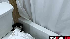 Oh man, I'm perving on my latina step sister and then banging her with big black cock