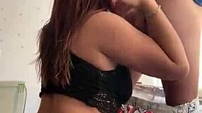 Amateur Latina gives a sloppy interracial blowjob in her first time with intense close-up action