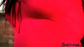 Horny slut is dick riding in a vintage video, stripping and undressing in exotic glamour style.