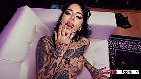 Hey, check out how tattooed babe Aurora Anarchy dives into intense BDSM fun with choking and rough group action