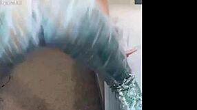 Whoa, check out this ebony chick in tight leggings – her big ass feels way softer than any water bed! 😏🍑