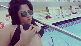 i can't believe i found this curvy florida latina angelina by the pool, deepthroating and riding a big black dick in interracial outdoor cowgirl action with facial cumshot