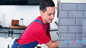 Two cute teen hoes in Halloween costumes teach him hardcore POV sex with ffm fingering, shaved pussy masturbation, and double anal assfucking in a wild game