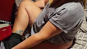 oh god, my pregnant wife's creampie is gaping and oozing cum everywhere after that intense session