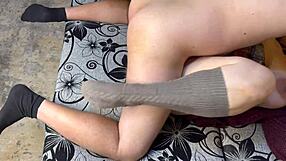 Fat Pervert Stepdad Gets Blowjob From Stepdaughter And Cums Inside Her Hairy Pussy Hoping To Impregnate Her In Taboo Roleplay