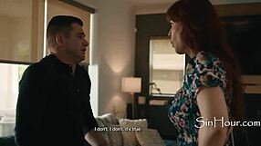 The pastor's wife casually takes control, dominating the submissive christian virgin man in a taboo encounter