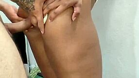 Stepfather Gives Brazilian Teen Standing Anal With Creampie