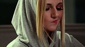 mmm two petite 18+ lesbians tongue each others pierced pussies in hot 69 fingering frenzy