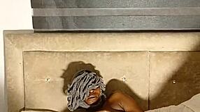 A curvy hotel maid fingers her dripping wet fat pussy sensually