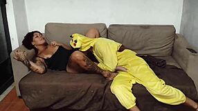 caught my nerdy pikachu nephew jerking his monster cock at the wedding