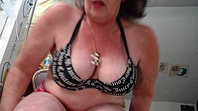 horny redhead dawnskye flaunts huge natural tits hairy pussy big ass belly toes pov with dirty talk