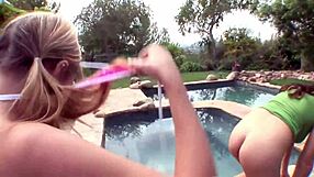 Natasha Nice and Kelly Skyline Rip Clothes for Dripping Wet Lesbian Toy Fuck