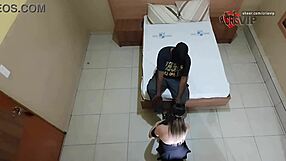 In this trailer, submissive wife cristina almeida gets dominated with foot licking, cum swallowing, and rough fucking while cuckold husband waits outside the room.