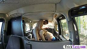 Horny couple fucks hard in backseat while filming!