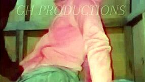 ghetto slut bends over for rough doggystyle fucking with cumshot on big ass