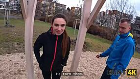 Hunt4k Hot Athlete Picked Up on Street and Fucked in Stranger's Car While Bf Watches