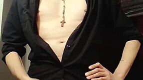 Specific Tutorial For Masturbating In Shirt With Cum Control