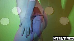 kendall gets slammed in a hard rough fuck session down on the bed