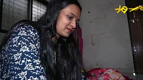 Real indian couple homemade blowjob handjob kissing leads to natural tits sex