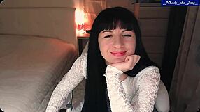 mlady jessy's perky clit and wet pussy in lingerie striptease