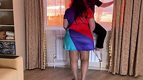 The Stepmom Was Looking Out the Window at the Sunset and the Stepson Joined Her