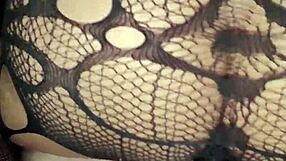 Slutty Filipina's Intense First Anal Fishnets