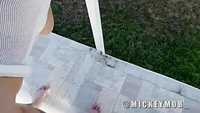 Big Booty Santana Red Devours Huge Cock Outdoors!