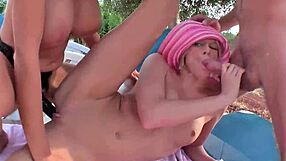 wanna see this blonde teen's tight ass gape from cock and huge dildo?