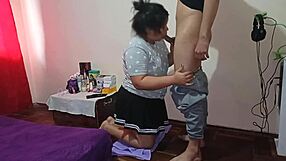 sneaking peeks at aunt's nap turns to groping her big ass then pounding like she craves anal cheating