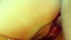 Throbbing cock pumps tight pussy creampie close up cute.