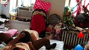 Sexy Veracruzana Latina sways hips teases curves in steamy bedroom seduction