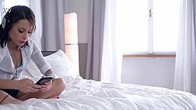 French and Russian Pussies and Asses Filled by Triple Dong in Bedroom