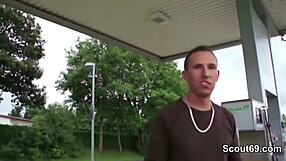 hey check out this real german teen's outdoor adventure with a stranger in a wild threesome...